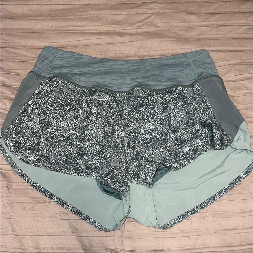 Outdoor Voices Green Striped Athletic Shorts